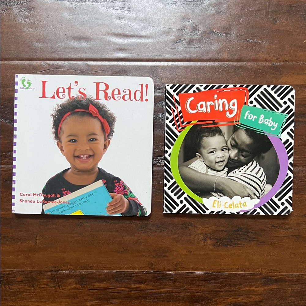 Let's Read! Baby Board Book - White/Red Cover